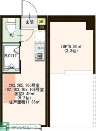 ハーモニーテラス上板橋の物件間取画像